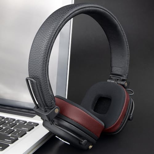 Upgrade Your Marshall Major I/II/III/IV/V Headphones with SOULWIT Cooling Gel Ear Pads – Premium Noise Isolation Cushions for Ultimate Comfort and Enhanced Sound Quality in Sleek Black Gold Design