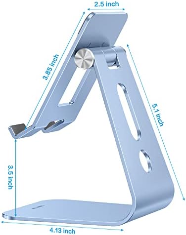 OMOTON Versatile Adjustable Tablet Stand for Desk – Enhanced Stability with Extended Arms for i Pad Pro/Air/Mini & Larger Smartphones – Stylish Purple Holder for Optimal Viewing Comfort and Clutter-Free Workspace