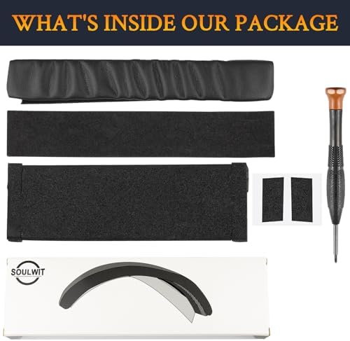 Revolutionize Your Gaming Comfort with SOULWIT Protein Leather Headband Cover for Corsair Virtuoso RGB Wireless XT SE – Stylish White & Grey Design for Enhanced Cushioning and Durability – Easy Installation Replacement Pad for Ultimate Headset Performance and Aesthetic Upgrade