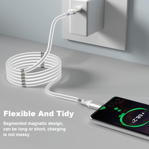 Revolutionary Magnetic Charging Cable (3.3 ft) – Tangle-Free, Fast Charging Solution for i Phone 6-14 | Effortless Magnetic Attachment, Durable Design & Enhanced Compatibility for Ultimate Convenience