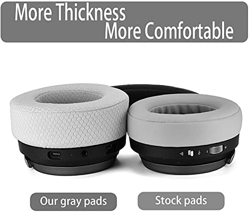 Transform Your Gaming Sound with Premium Upgrade Virtuoso XT Gray Earpads – Enhanced Comfort & Noise Isolation for Corsair Virtuoso RGB Wireless SE/XT Headsets, High-Density Breathable Foam, Perfect Fit for Extended Play Sessions