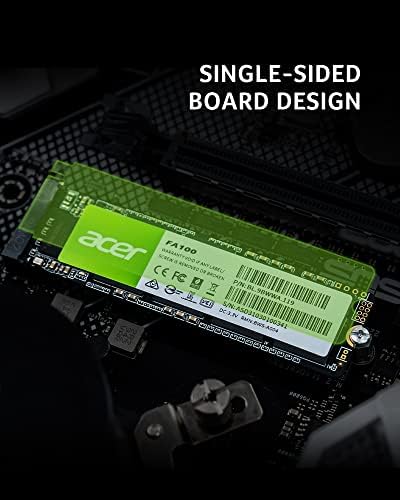 Upgrade Your System with the Acer FA100 256 GB M.2 NVMe SSD – Unleash Blazing-Fast 8 Gb/s Transfer Speeds for Gamers and Professionals – Maximize Performance & Storage Efficiency with Reliable Internal Solid State Drive