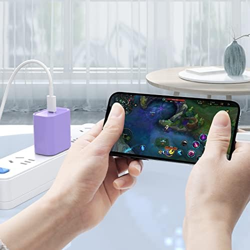 3-Pack Apple MFi Certified 20 W PD USB-C Fast Charger with 6 FT Cables – Premium Charging Solution for i Phone 14, 13, 12, and 11 Models – Rapid Charge Up to 50% in 30 Minutes – Enhanced Durability and Safety Features for Home and Travel Use – Optimal Compatibility with i Phone Pro Series and XS Models