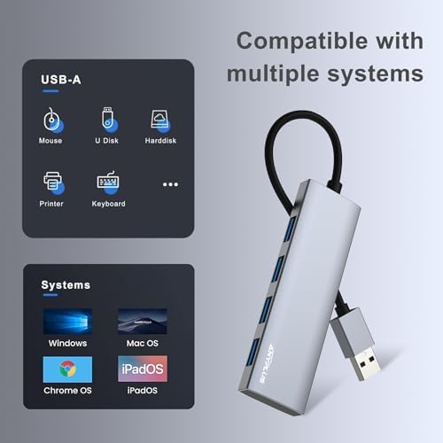Unlock Seamless Device Connectivity with Our Compact 2 ft USB 3.0 Hub & Multiport Splitter – High-Speed Adapter for Laptops, PCs, i Macs & More – Effortlessly Connect Multiple Devices for Enhanced Productivity on the Go!