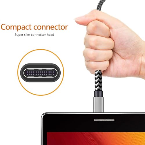 Unifizz 4-Pack USB C Fast Charging Cables for Android | Premium Durable Power Cord Compatible with Samsung Galaxy S22+, S23 Ultra, Note 21/20 Ultra | Enhanced Speed & Versatile Use for Home, Office, Travel | Tangle-Resistant Design for Everyday Reliability