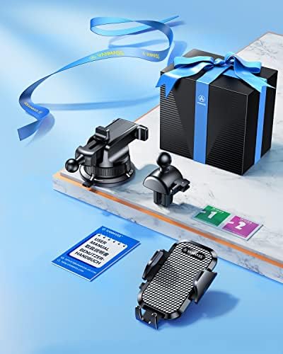 VANMASS Pro Universal Car Phone Mount with 2025 Super Suction Cup – Ultimate Cell Phone Holder for Safe Driving, Compatible with i Phone 16 Pro Max, 15, 14, 13 & Samsung Android Devices – Easy Installation, 360-Degree Rotation, and Enhanced Stability for Windshield, Dashboard, and Vent Use