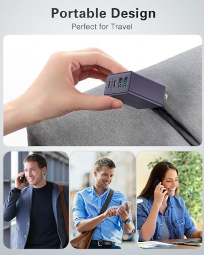 40 W Dual PD Fast Charging 4-Port USB C Charger Block Duo – Universal Compatibility for i Phone 16-11 Pro Max & Samsung Devices – Efficient Multi-Device Power Adapter for Home, Office, and Travel Use