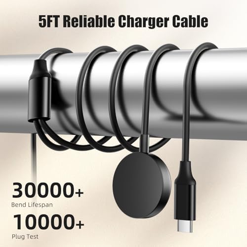 Dual-Port 25 W Fast Charging Block with 5 FT Cable for Samsung Galaxy Watches & Smartphones – Effortless Dual Device Charging, Superior Speed, and Sleek Compact Design for Galaxy Watch 7/6/5/4/Active2 & Galaxy S24/S23/S22/S21/Note/Z Fold – Ultimate Efficiency Meets Unmatched Compatibility