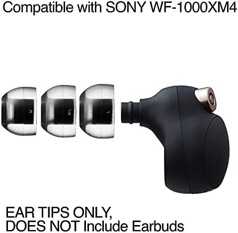Upgrade Your Audio Experience with AZLA Sedna Earfit Crystal Standard Earbud Tips – Superior Noise-Canceling Silicone Eartips Compatible with Shure, Sony, Beats, Sennheiser, Jabra, and JBL (M/ML/L) for Perfect Comfort and Enhanced Sound Quality