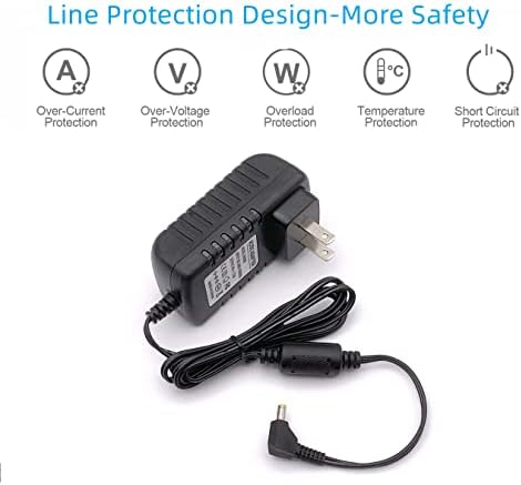 Universal 12 V Fast Charging Power Adapter for Portable DVD Players – Seamless AC/DC Wall Charger Compatible with UEME, HDJUNTUNKOR & DBPOWER Models – Reliable, High-Performance Power Supply for On-the-Go Entertainment