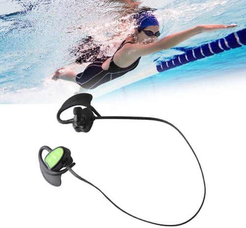 Ultimate Fabater IPX8 Waterproof Bluetooth 5.0 Earbuds – In-Ear Sports Headphones with Integrated MP3 Player for Swimming, Running, and Active Lifestyles – Stylish Green Design with Superior Submersion Capability for Unmatched Audio Performance