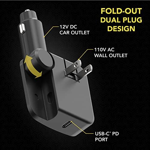Scosche CPDC203 Power Volt 20 W Fast Car Charger with 3-Foot Adjustable Coiled Cable – Universal USB-C Compatibility, Power Delivery 3.0 for Rapid Charging of Smartphones, Tablets, and More – Compact and Efficient Travel Accessory