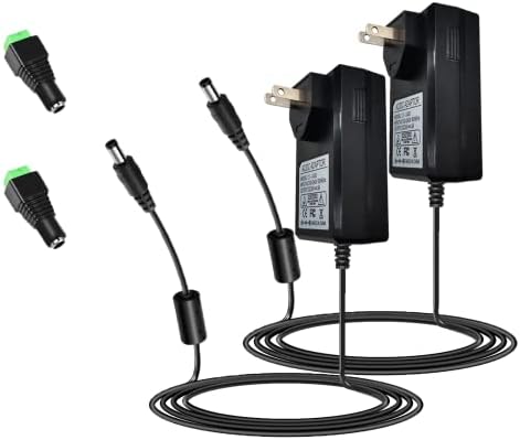 24 V 3 A Dual Pack Power Supply Adapter – High-Efficiency AC to DC Converter for LED Strips, 3 D Printers, and CCTV Systems – 72 W Transformer with Universal Compatibility for Enhanced Stability and Safety