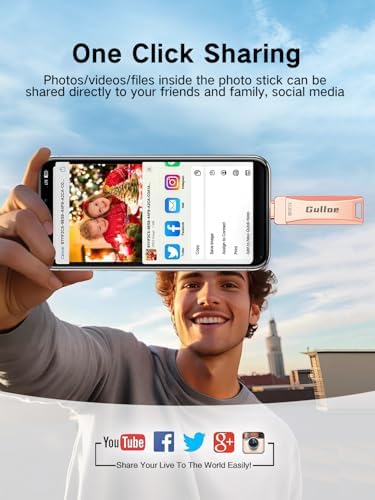 Gulloe 512 GB Flash Drive for i Phone, i Pad, Android & PC – Effortless Plug and Play USB Memory Stick with No App Needed, Sleek Metal Silver Design for Fast Photo and Video Backup, Perfect Storage Expansion Solution