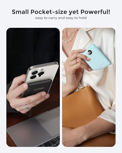 VEEKTOMX 10,000 m Ah Ultra-Slim Portable Charger – 22.5 W Fast Charging Power Bank for i Phone, Samsung, Google & Tablets – Lightweight USB-C Battery Pack in Stylish Blue – Your Essential Mobile Charging Companion for All-Day Power