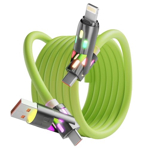 Revolutionary 240 W USB C to Lightning Multi-Charging Cable – 5 FT 4-in-1 Design with Integrated LED Indicator for i Phone 16/15/14/13, Laptops, and More – Ultimate Fast Charging Solution with Enhanced Compatibility for All Devices