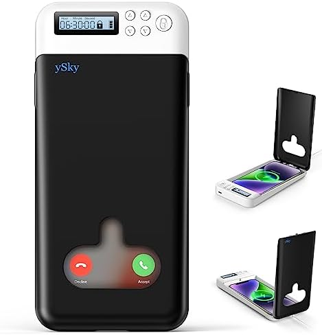 Cell Phone Lock Box with Timer,Portable Timed Phone Lock Box for iPhone and Android Phones, Self-Control Timer Phone Locker to Help Kids,Students Focus Back – Enhanced Compatibility and Speed