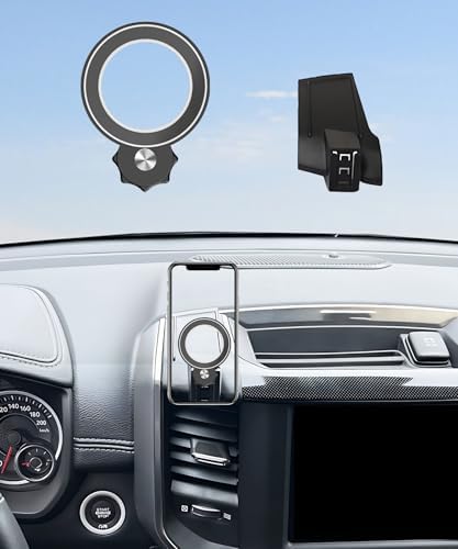 Magnetism Dodge Ram 1500/2500/3500 Phone Holder – Mag-Safe Compatible Hands-Free Car Mount with 360-Degree Rotation for Optimal Viewing – Adjustable Magnetic Cell Phone Accessory Preserving Air Vent Functionality for Safe Driving and Navigation
