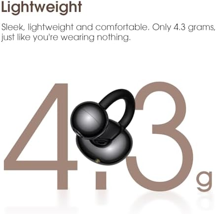 Open Wearable Wireless Earbuds with Clip-on Design – Ultra-Lightweight (0.15 oz) Waterproof Headphones for Active Lifestyles | 50-Hour Battery Life & Bluetooth 5.4 for Seamless Connectivity | Perfect for Sports, Fitness, and Work with Glasses-Friendly Comfort