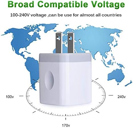 Rapid Charge Duo USB Power Cubes – 5-Pack 2.1 A Dual Port Wall Chargers for i Phone & Samsung Devices – Compact, Efficient & Travel-Friendly with Enhanced Safety Features – Stay Connected Anytime, Anywhere