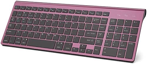 Transform Your Workspace with JOYACCESS Wireless Bluetooth Keyboard – Ergonomic Multi-Device Design with Number Pad, Perfectly Compatible with Mac, i OS, Android & Windows – Sleek Turquoise Finish for Enhanced Productivity and Comfort