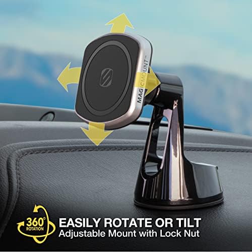 Revolutionize Your Driving Experience with Scosche Magic Mount™ SMSCUP – Adjustable Gooseneck Magnetic Phone Holder for Car, Compatible with i Phone 16-12 Series & Android Devices, Mag Safe Technology, Effortless Hands-Free Navigation, Secure Cup Holder Fit, Effortless Installation