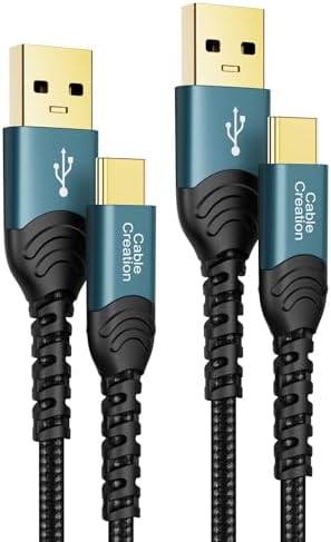 Compact USB C Cable Duo – 0.5 FT Braided Fast Charging Cables for Seamless Data Transfer | 3 A Power & 480 Mbps Speed | Ultimate Compatibility for Mac Book Air, Galaxy S22 Ultra, Stylus Pen, and More | Durable Design | Ideal for On-the-Go Connectivity
