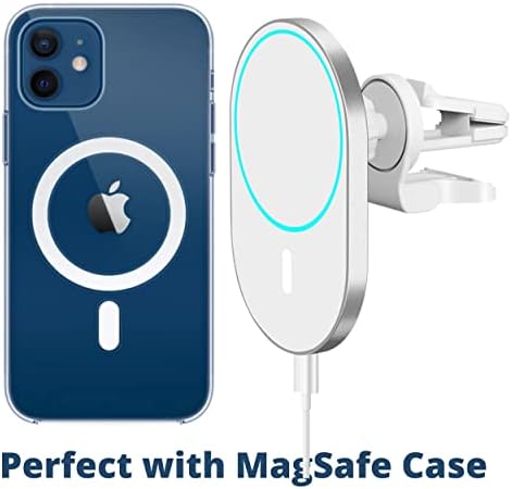 Aporia Mag Safe Car Cup Holder Charger – 15 W Fast Wireless Charging Mount with Adjustable Arm & 360° Rotation for i Phone 12+ | Ultimate Driving Accessory for Effortless Connectivity and Enhanced Convenience on the Road