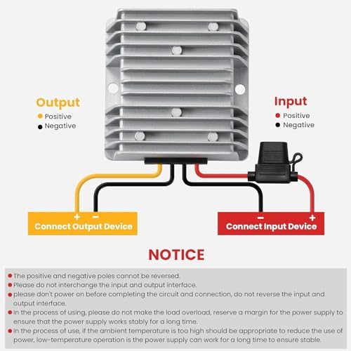 High-Efficiency Waterproof DC/DC Buck Converter: Versatile 20-90 V to 12 V Voltage Regulator for Automotive LED Systems and Heavy-Duty Applications – 20 A Output, 240 W Power Capacity for Reliable Performance in Challenging Environments