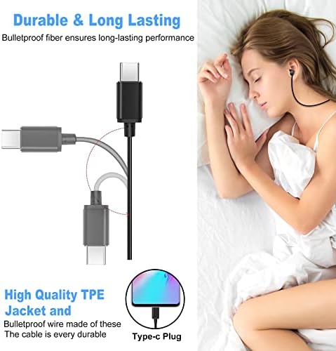 MAXROCK High-Fidelity USB C Earbuds for Samsung Galaxy S22 – Noise-Isolating In-Ear Headphones with Microphone – Premium Sound Quality for Music and Calls – Compatible with Galaxy S21 FE, A53, Flip 4, Note 20, One Plus 9, Pixel 6, and Mac Book Pro – Ultimate Comfort for All-Day Listening