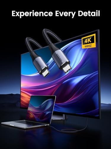 UGREEN USB C to USB C 3.2 Gen 2 Cable – 10 Gbps High-Speed Data Transfer & 4 K Video Support – 240 W Rapid Charging for i Phone 16/15, Samsung Galaxy S24/S23, Mac Book Pro, i Pad Pro, Dell XPS – 3.3 FT Versatile Connection for Enhanced Performance and Reliability