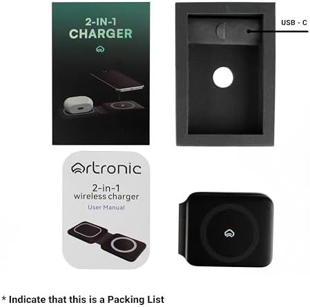 Magnetic Wireless Charging Pad – 2-in-1 Portable Charger for Mag Safe, Perfect Travel Solution for i Phone 16, 15, 14, 13 Pro Max & Air Pods – Compact Foldable Design with Enhanced Speed & Compatibility for On-the-Go Power Needs