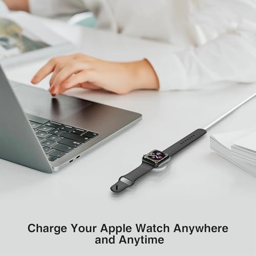 Revolutionize Your Charging Routine with the Enhanced 2-Pack USB-C Magnetic Apple Watch Charger – Fast Charging Cable for Ultra 2, SE (2 nd Gen), Series 10-3 FT Length, Effortless Compatibility with All Models – Durable, Reliable, and Perfect for On-the-Go Power Needs