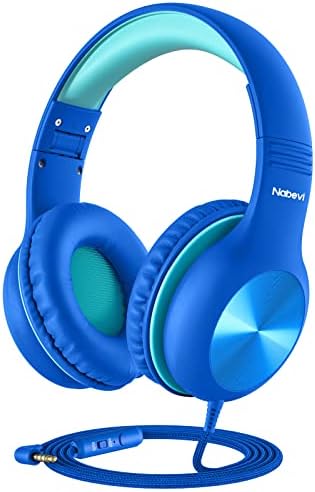 Premium Kids Over-Ear Headphones with Built-In Microphone – Safe Volume Control, Lightweight Dark Green Design for Online Learning & Travel, HD Sound Quality, Collaborative Audio Sharing Feature for Enhanced Learning Experiences