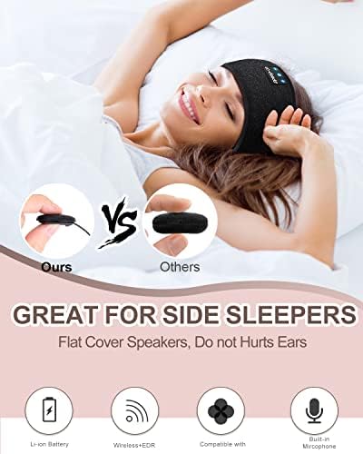 Revolutionary Wireless Sleep Headband with HD Sound: Ultimate Comfort Bluetooth Earphones for Relaxation, Fitness, and Travel – Sweat-Resistant Eye Mask for Active Lifestyles and All-Night Use