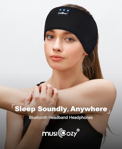 MUSICOZY Bluetooth 5.4 Sleep Headband Headphones – Ultimate Wireless Comfort for Sleep, Workouts, and Travel – The Perfect Gift for Active Lifestyles with Rapid Pairing and Sweatproof Design
