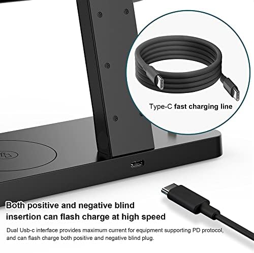PDKUAI 4-in-1 Magnetic Charging Station – Fast Wireless Charger Stand for i Phone 16/15/14/13/12 Pro/Max/Mini/Plus, Apple Watch 10/9/8/7/6/SE/5/Ultra & Air Pods Pro/4/3 – Enhanced Compatibility with Dedicated Adapter – Sleek White Design for Home & Office
