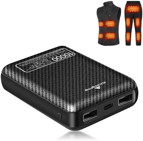 Maximize Your Power with FERNIDA 10000 m Ah Portable Charger – High-Speed USB 5 V 3 A Battery Pack for Heated Vests, Pants, Smartphones, and Heating Pads – Ultimate Compatibility for Adventurers and Daily Users