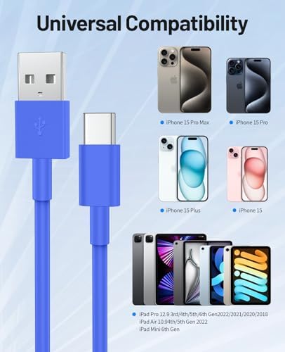 Enhance Your Driving Experience with the 3-Pack MFi Certified Car Play Cable for i Phone 15/16 Series – 6 FT Fast Charging & Durable USB-C Connection for Effortless Navigation and Hands-Free Communication