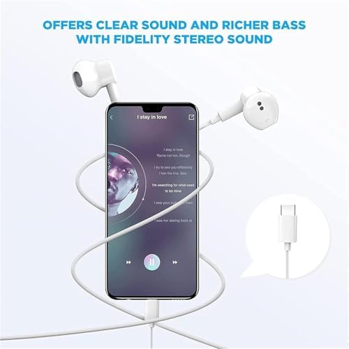 Premium USB C Earbuds – Dual Pack Noise-Canceling Wired Headphones for i Phone 16/15 Pro Max Plus & Galaxy S23/S22/S21/S20 – Superior Sound Quality with Integrated Mic & Remote for Effortless Control, Ultimate Device Compatibility and Comfort for All-Day Use