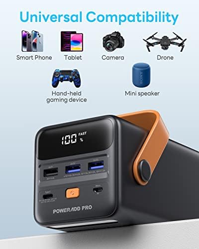 Ultra-High Capacity 50000 m Ah Portable Power Bank with PD 65 W Fast Charging – Versatile USB-C Charger for Laptops, i Phones & Samsung Devices – Sleek Black Design for Outdoor Adventures & Travel with LED Battery Indicator