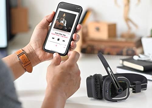 Ultimate Aluratek Bluetooth 5.0 Over-Ear Headphones with Boom Microphone – Experience Unmatched Sound Quality and Enhanced Call Clarity – Advanced Noise Cancellation for Music Lovers and Professionals – Long Battery Life for All-Day Use – Versatile Compatibility with PCs, Laptops, Mac, Tablets, and Smartphones – Your Go-To Wireless Audio Solution for Home and On-the-Go Enjoyment