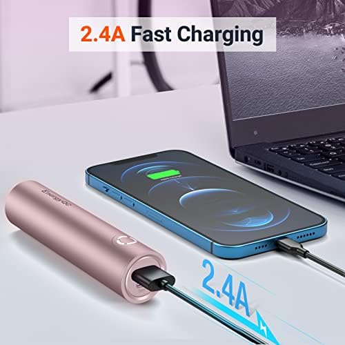 Ultra-Fast 5000 m Ah Portable Power Bank – Compact Energy QC Charger with 5 V/2.4 A Output & USB-C Input, Compatible with i Phone, Samsung Galaxy & More – Sleek Design for On-the-Go Power Solutions