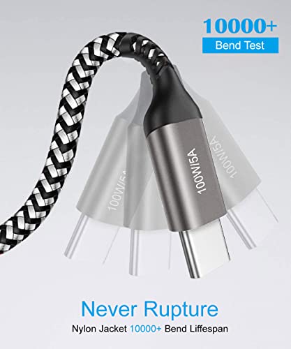15 FT USB C to USB C Charging Cable – 100 W Fast Power Delivery for i Phone 15 Pro Max, Mac Book Air, i Pad Pro, Samsung Galaxy, One Plus, Google Pixel, PS5 & Xbox – Ultimate Durability and Enhanced Compatibility for Rapid Charging and Data Transfer