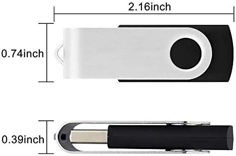 Colorful 5-Pack Aiibe 128 GB USB Flash Drives – High-Speed USB 2.0 Memory Sticks for Effortless File Transfers and Dynamic Data Storage Solutions in Black, Red, Yellow, White, and Purple
