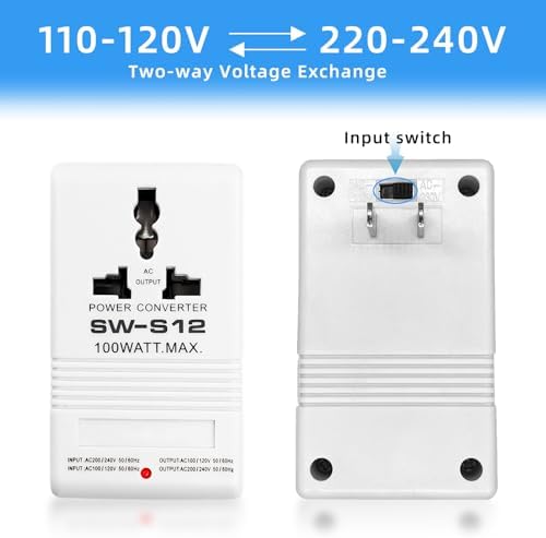 Compact 50 W Dual Voltage Converter for Global Travelers – Step-Up & Step-Down Power Adapter for Safe Use of 110 V/120 V to 220 V/240 V Electronics – Fast Charging, Lightweight Design with Universal Compatibility – Essential Flylin Accessory for Effortless International Device Management