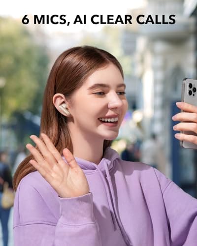 Anker Soundcore P40 i Wireless Earbuds – Adaptive Noise Cancelling with Heavy Bass, 60-Hour Playtime, IPX5 Waterproof, Bluetooth 5.3 for Effortless Connectivity, Dual Purpose Charging Case and Phone Stand, Ideal for Active Lifestyles and Daily Commutes