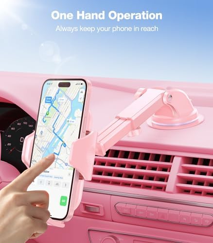 VICSEED [True Strongest Suction] [Rally Racing-Grade Stability] Phone Holders for Your Car 2025 Upgraded Car Phone Holder Mount Truck Stand Cradle for iPhone Samsung All Phones, Yellow – Enhanced Compatibility and Speed