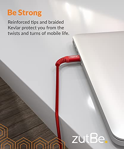 Elevate Your Charging Routine with the Shield MFi Certified USB-C to Lightning Cable – 6 ft Braided Kevlar Design for i Phone 14/13/12/11 Pro/Pro Max, i Pad, Air Pods, and i Pod – Rapid Power Delivery Support, Sleek Black & Silver Finish for Enhanced Durability and Style