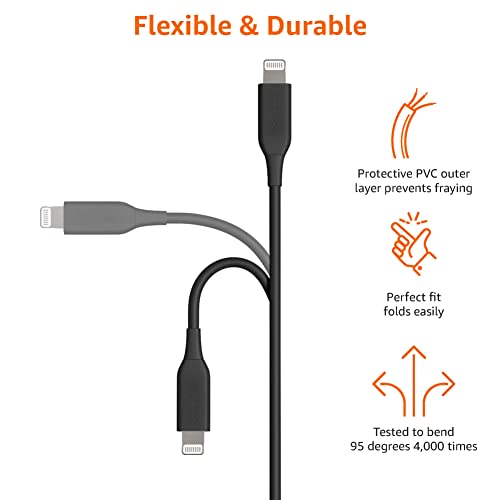 Premium 10 ft MFi Certified USB-C to Lightning Charging Cable for Apple i Phone – High-Speed Nylon Braided Design for Ultimate Durability and Flexibility – Fast Charge & Data Sync Capability in Sleek White Finish